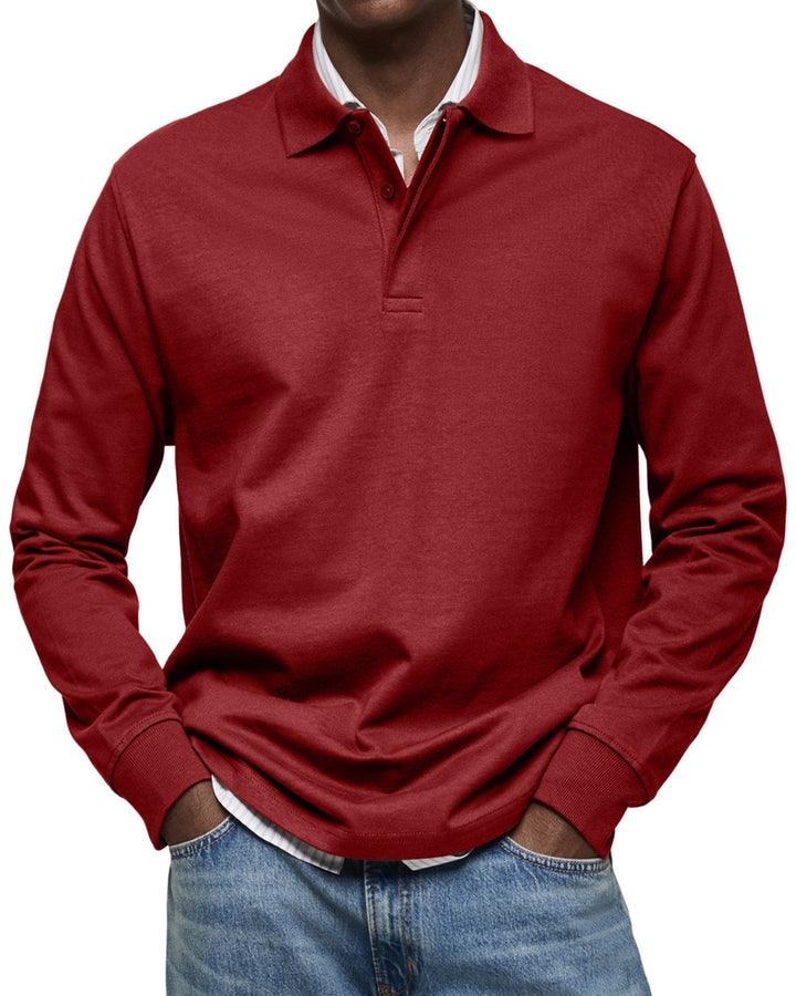 CHARLES™ – Luxury Long-Sleeved Polo Shirt for Men