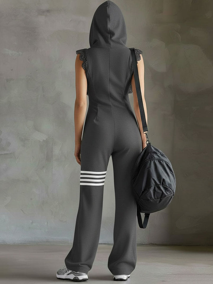Linda | Retro Hooded Striped Tracksuit