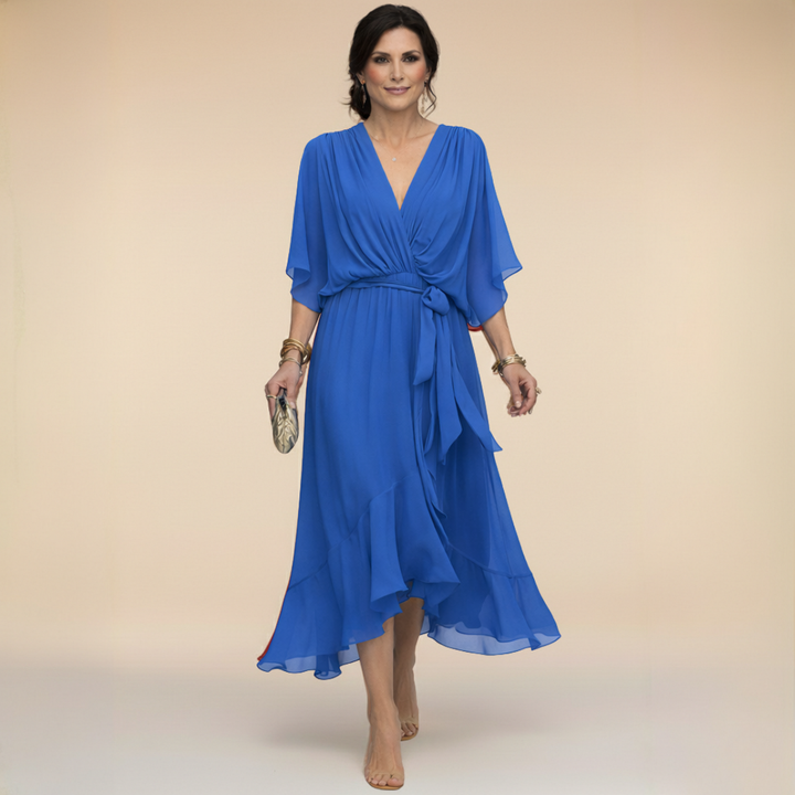 Vivienne | V-Neck Chiffon Dress