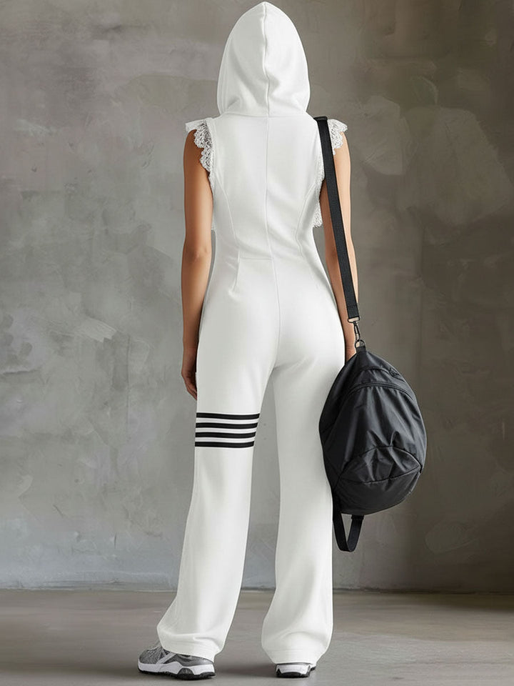 Linda | Retro Hooded Striped Tracksuit