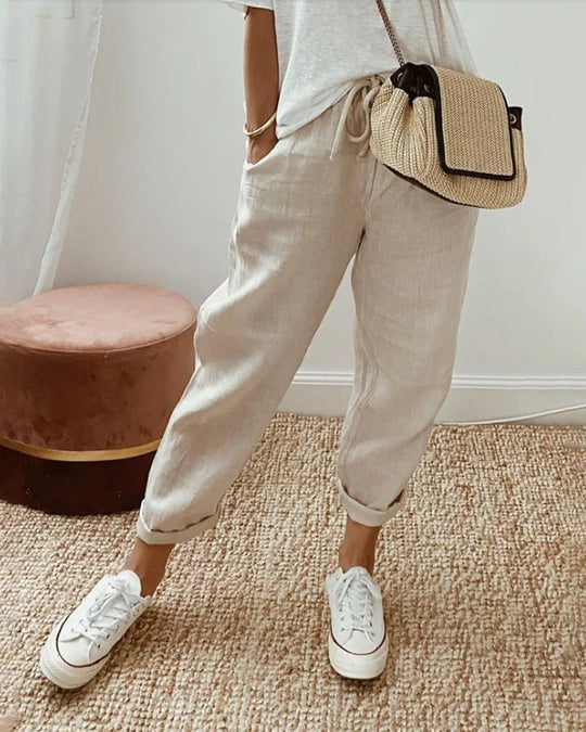 Helen - Cotton-Linen Summer Trouser