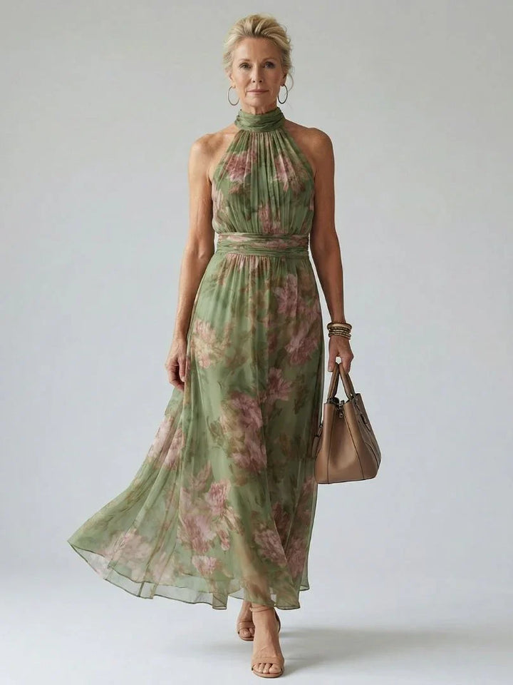 Mirelle - Gathered Halter Midi Dress