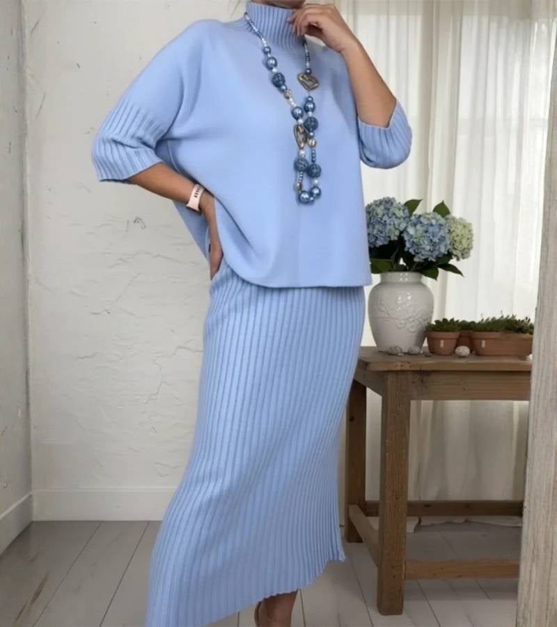 Elaine | Ribbed Skirt Comfort Set