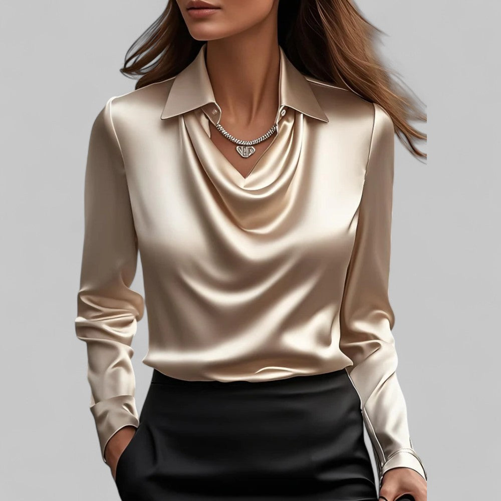 Patricia | Draped Neck Blouse