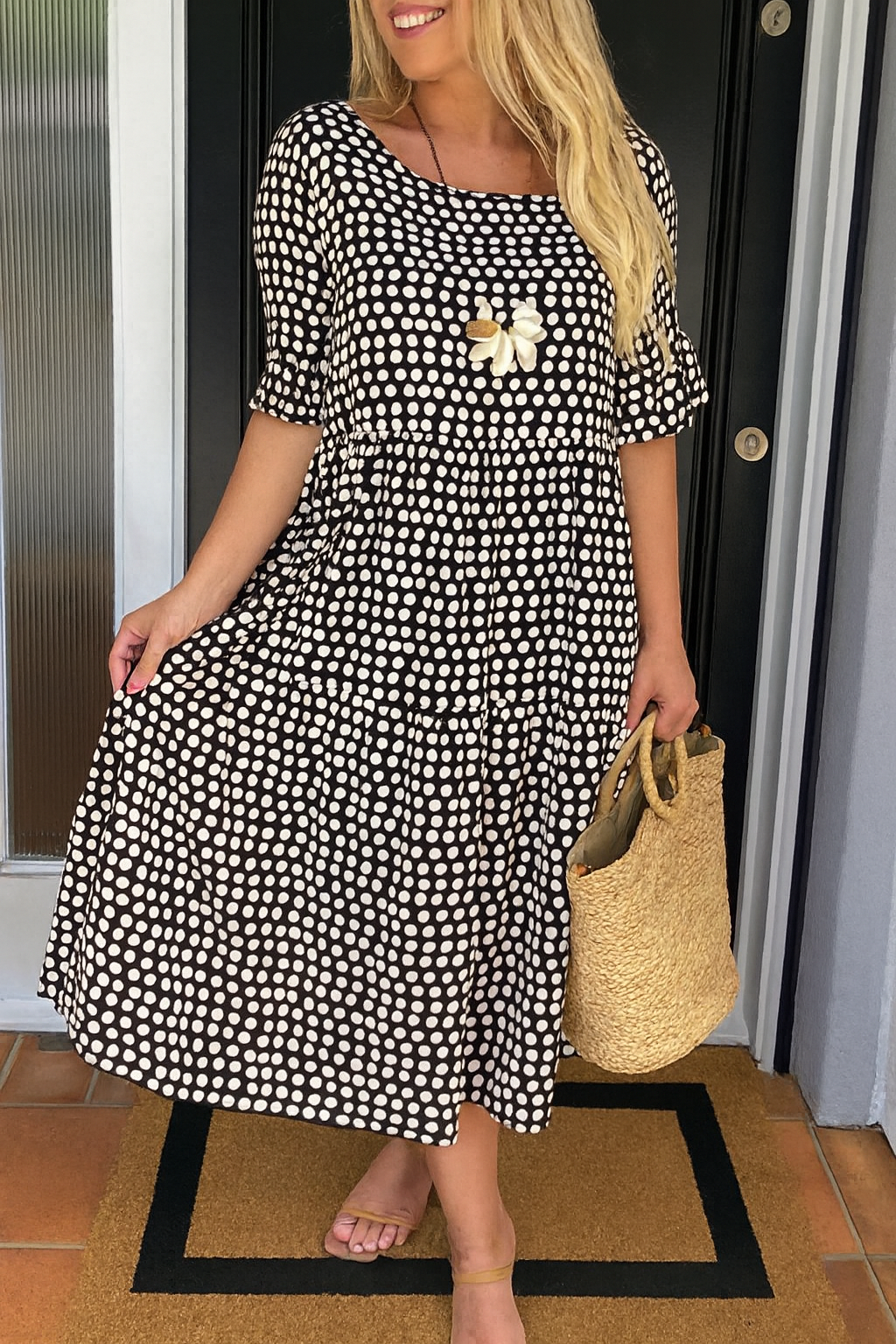 Pauline | Short Sleeve Midi Dress