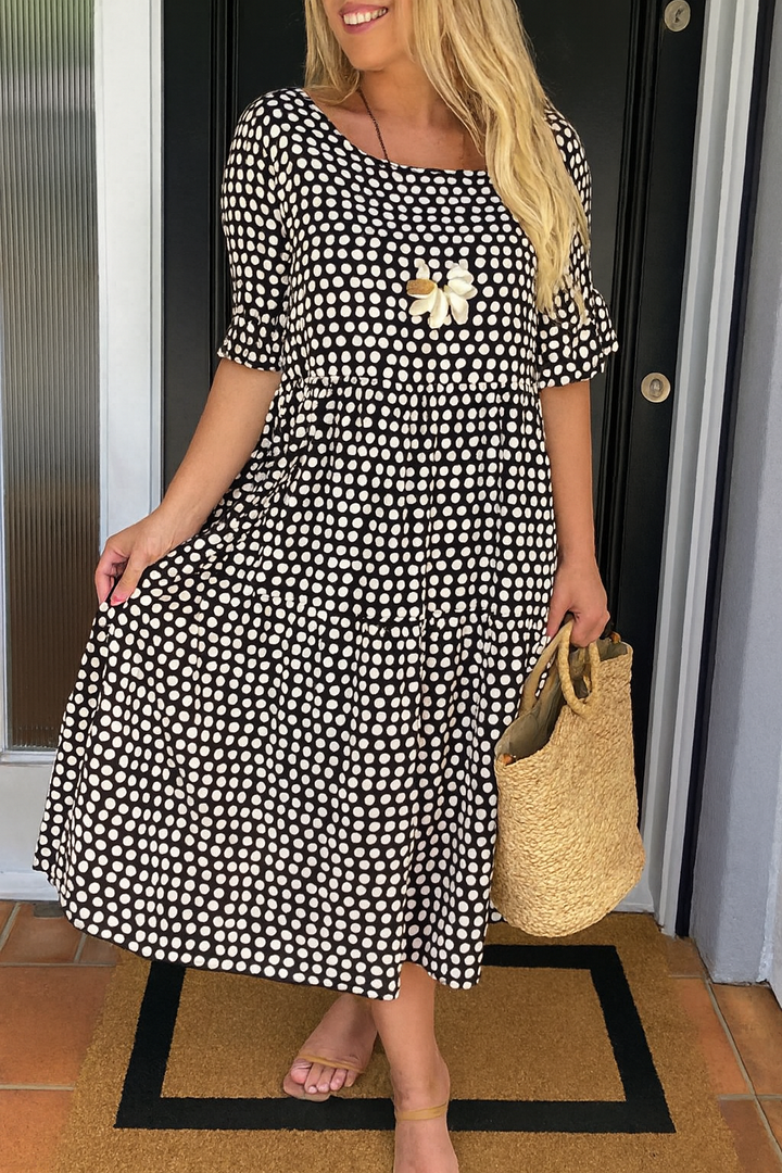 Pauline | Short Sleeve Midi Dress
