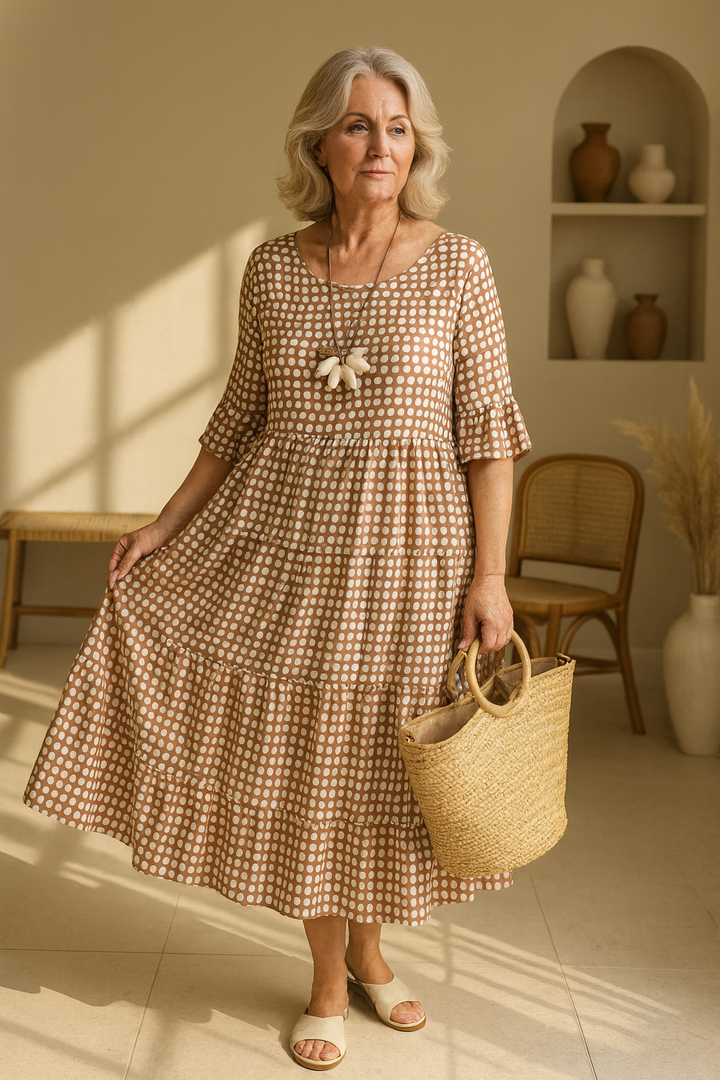 Pauline | Short Sleeve Midi Dress