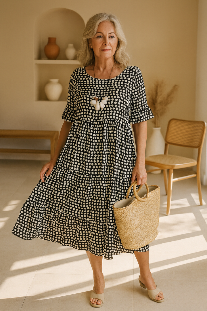 Pauline | Short Sleeve Midi Dress