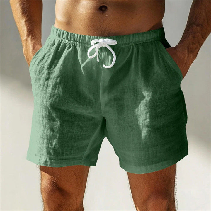 King - Men's Cotton Linen Drawstring Summer Shorts