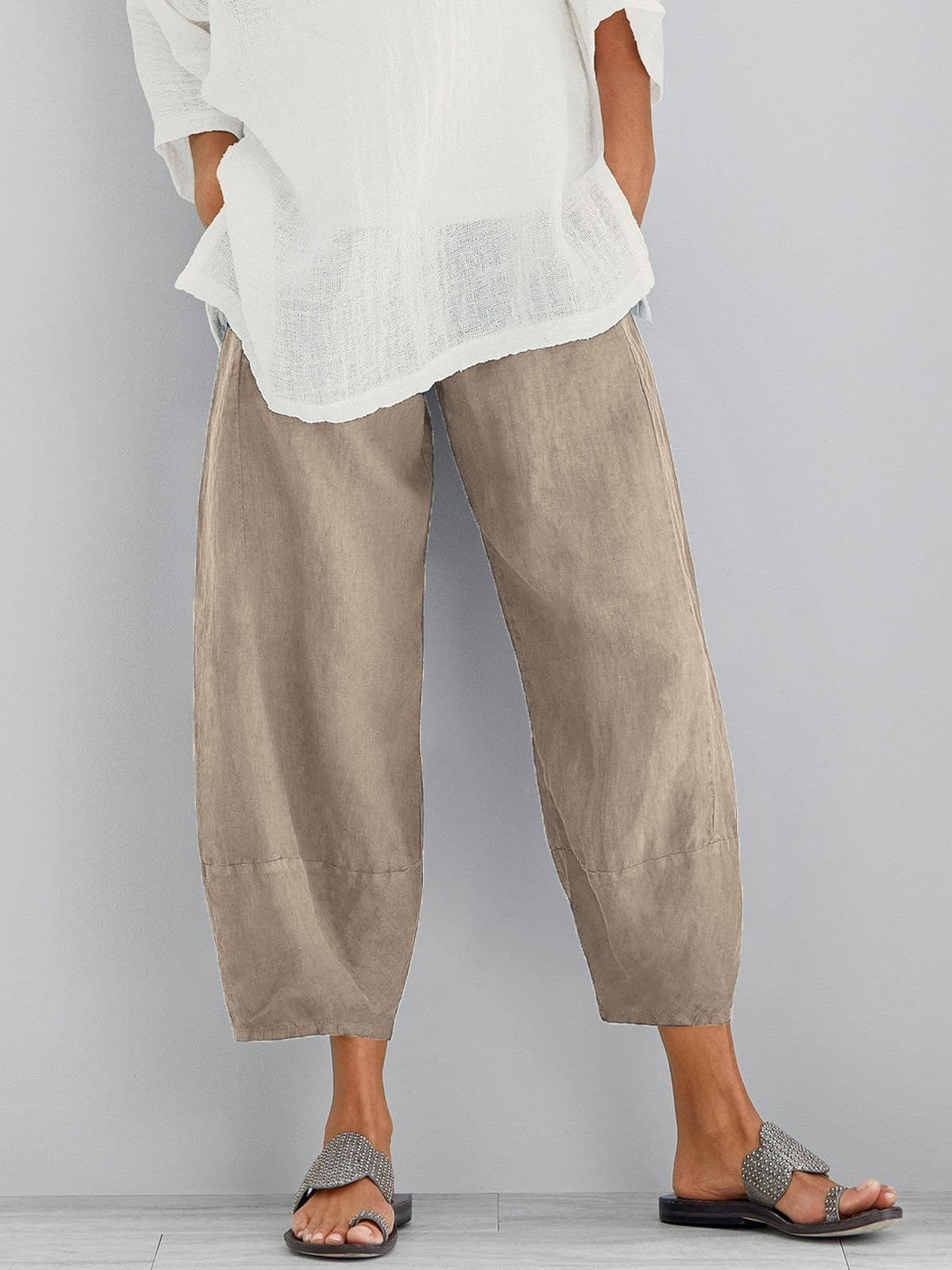 Dena - Cotton Crop Pants for Women
