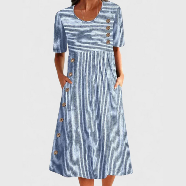 Patricia™ | Striped Midi Dress