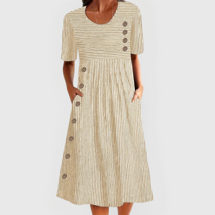 Patricia™ | Striped Midi Dress