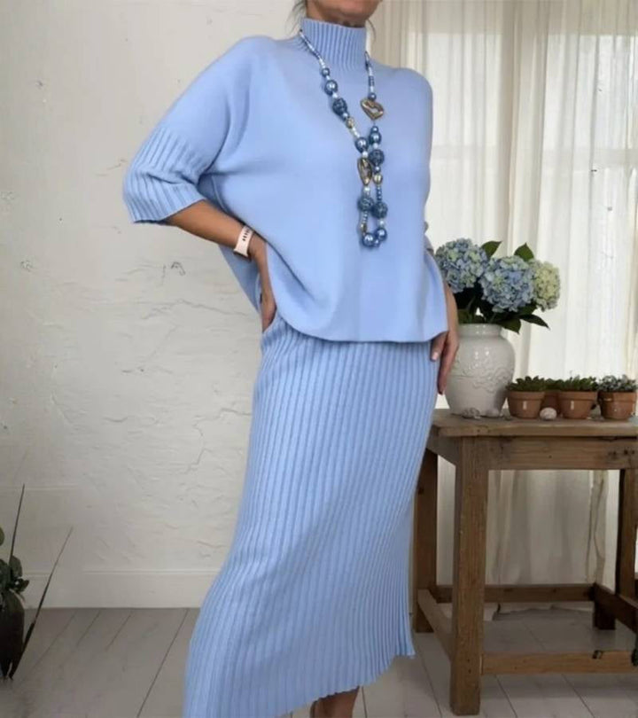 Elaine | Ribbed Skirt Comfort Set