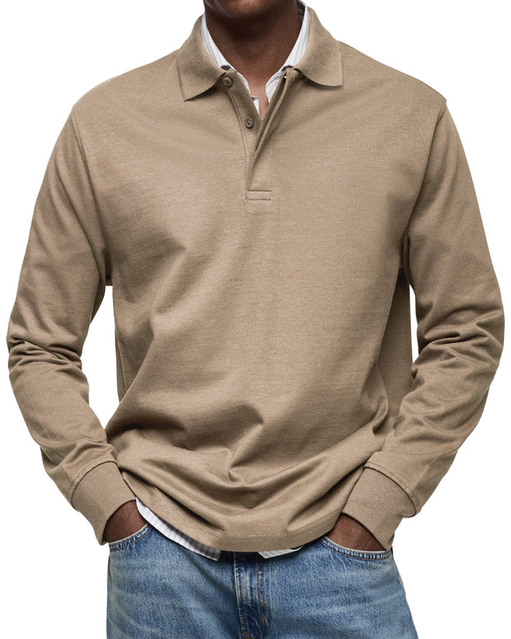 CHARLES™ – Luxury Long-Sleeved Polo Shirt for Men