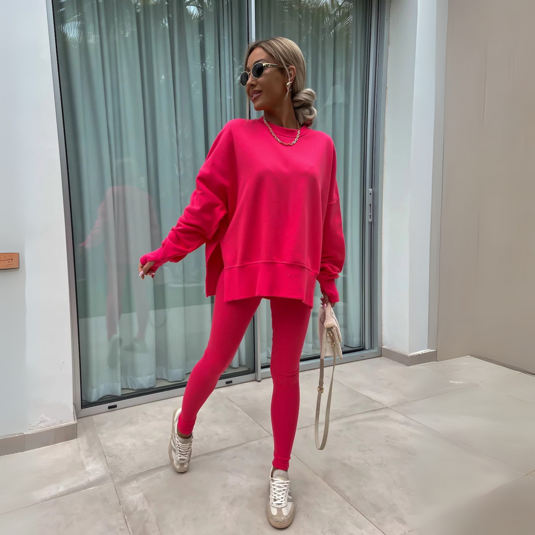 CLARIS™ - Casual Long Sleeve Sweatshirt and Pants Set