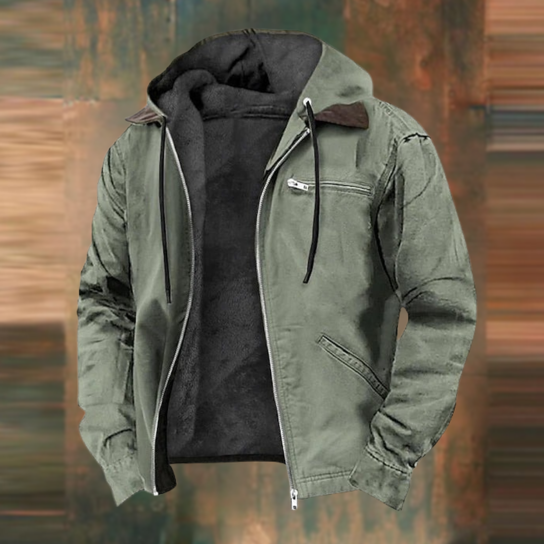 ALAN™ – Sherpa-Lined Hooded Jacket for Men