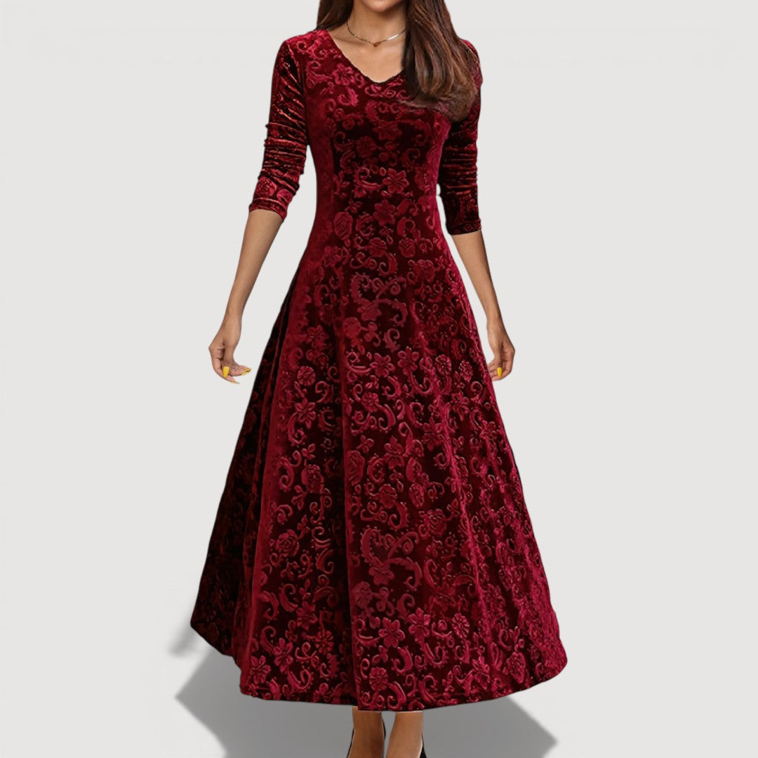 Margaret™ | Elegant Velvet Dress