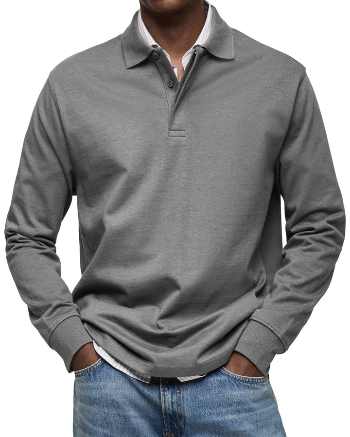 CHARLES™ – Luxury Long-Sleeved Polo Shirt for Men