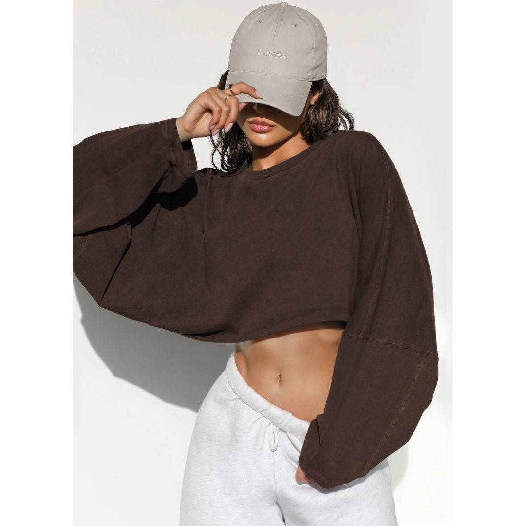 SKYE™ - Casual Cropped Pullover Sweatshirt