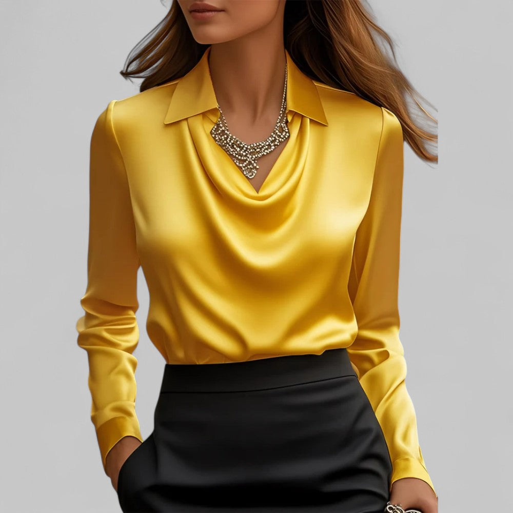 Patricia | Draped Neck Blouse