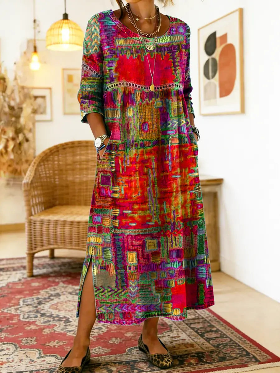 Joyce | Ethnic Patchwork Dress