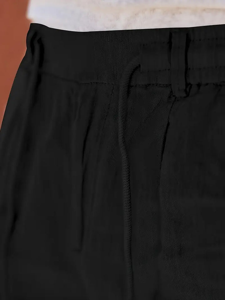 NICHOLS | WIDE LINEN PANTS WITH CORD
