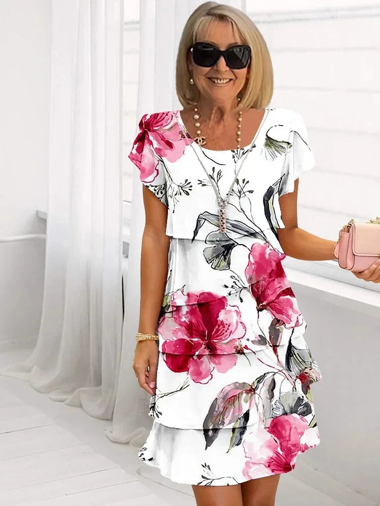 Joyce | Elegant Comfort Ruffle Dress