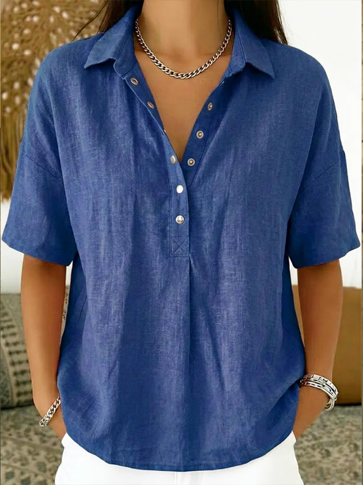 Patricia | Collared Button Blouse