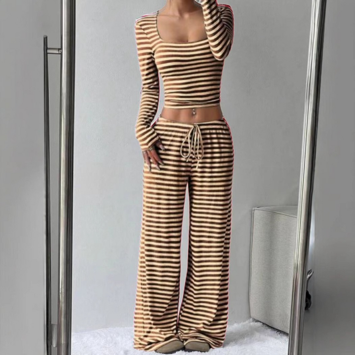 PAMAYPAY™ - Relaxed  Fit Crop Top and Pant Lounge Co-ord