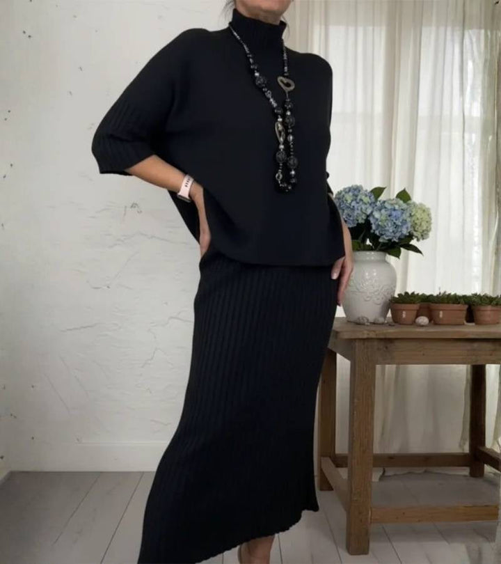 Elaine | Ribbed Skirt Comfort Set