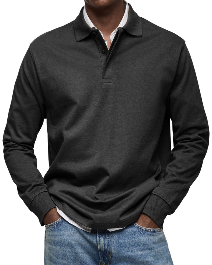 CHARLES™ – Luxury Long-Sleeved Polo Shirt for Men