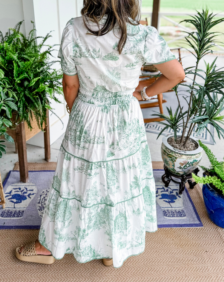 Margot | Classic Toile Maxi Dress