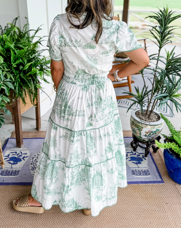 Margot | Classic Toile Maxi Dress