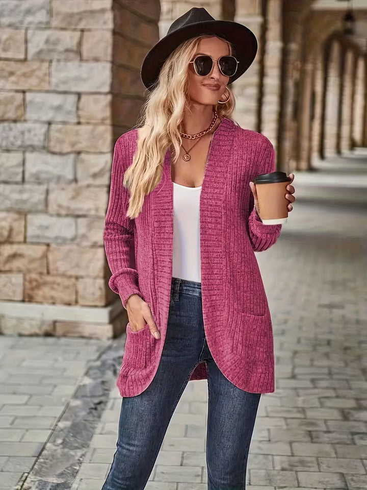 Lorraine | Ribbed Pocket Patchwork Long Sleeve Top