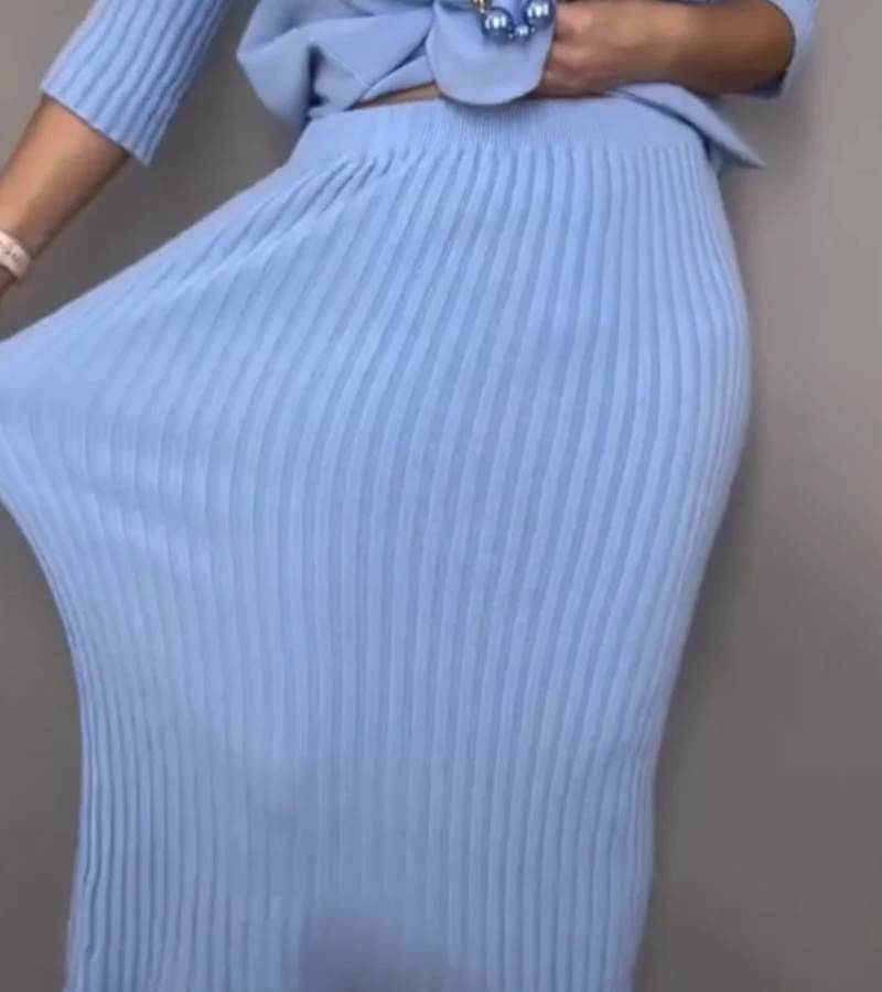 Elaine | Ribbed Skirt Comfort Set
