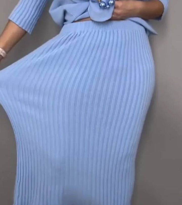 Elaine | Ribbed Skirt Comfort Set