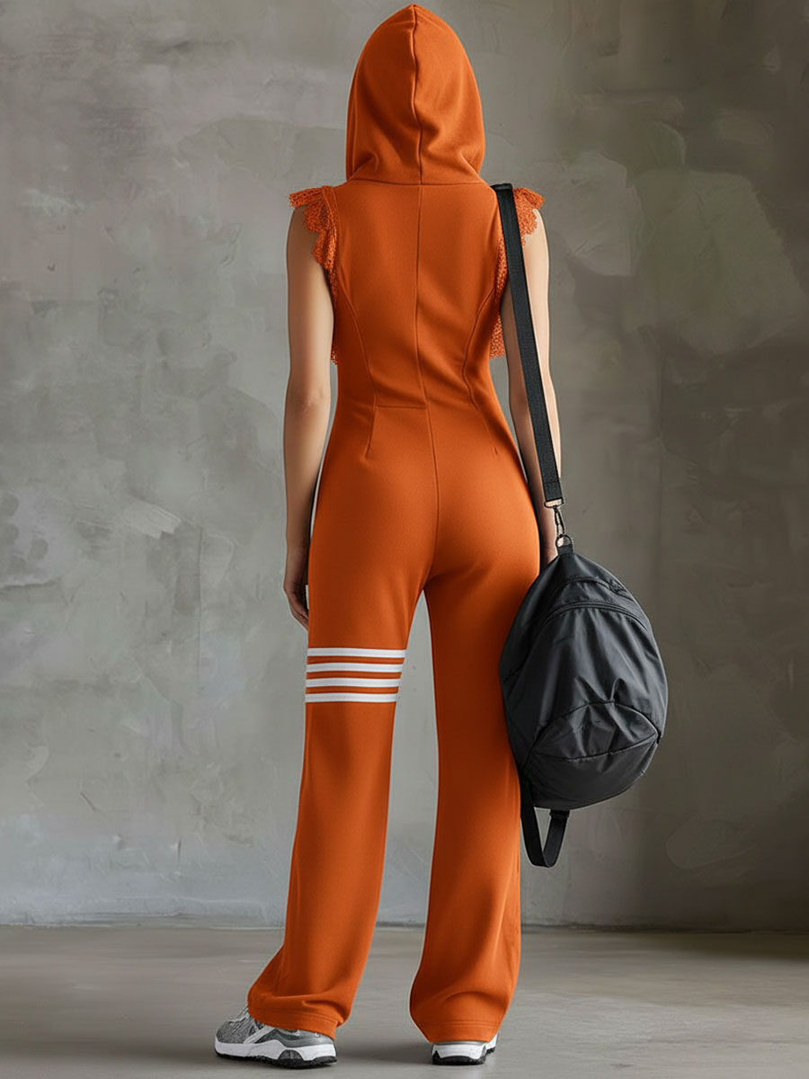 Linda | Retro Hooded Striped Tracksuit