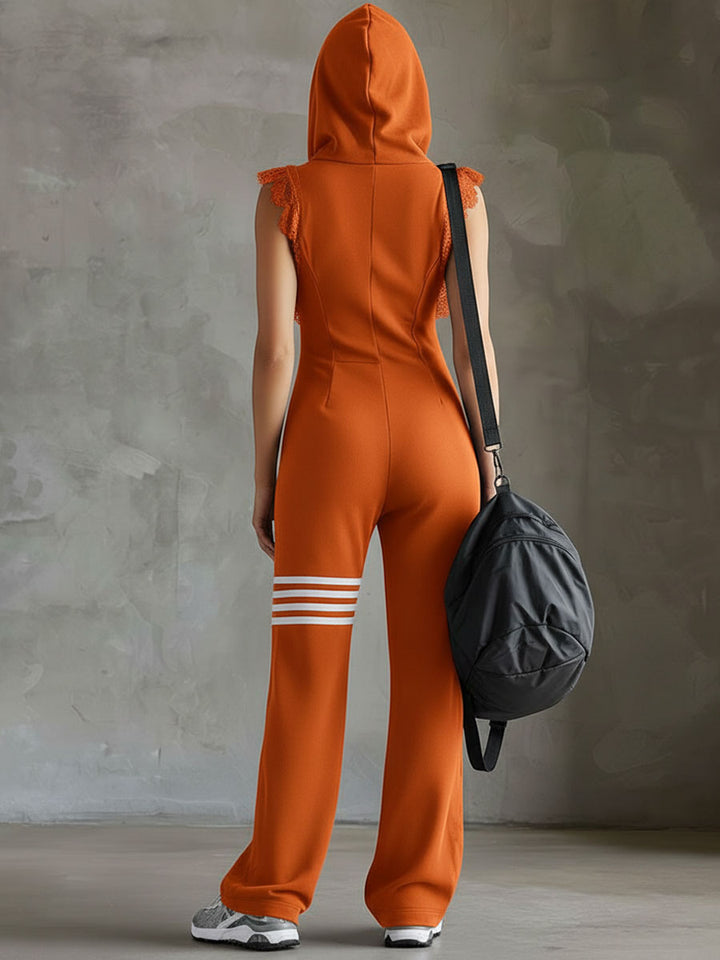 Linda | Retro Hooded Striped Tracksuit