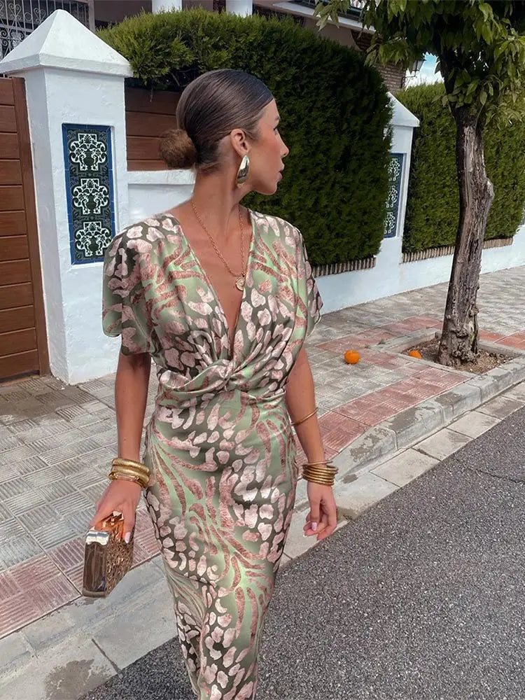 Frances | Twist Front Maxi Dress