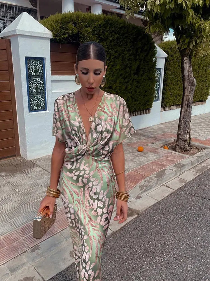 Frances | Twist Front Maxi Dress