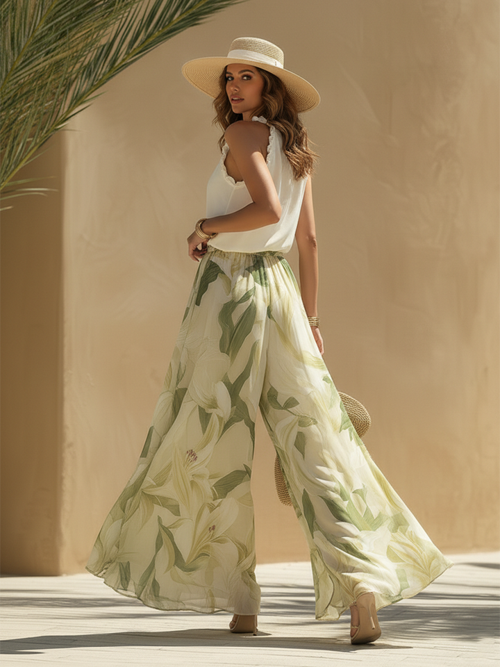 Edith | Elegant Lily Print Fluid Co-ord Set