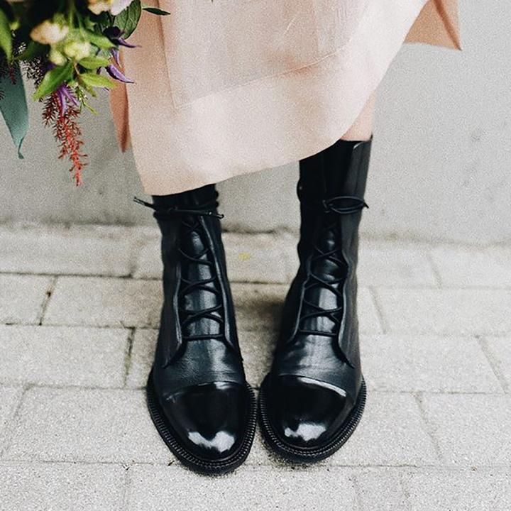 Mireille – Women's British-Style Patent Leather Boots