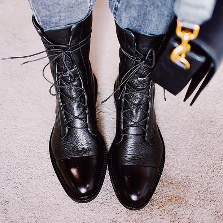 Mireille – Women's British-Style Patent Leather Boots