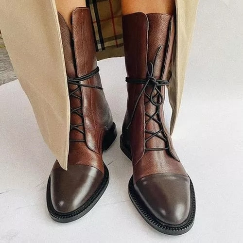 Mireille – Women's British-Style Patent Leather Boots