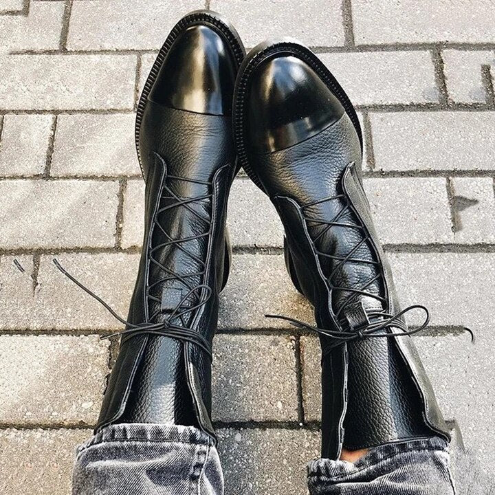 Mireille – Women's British-Style Patent Leather Boots