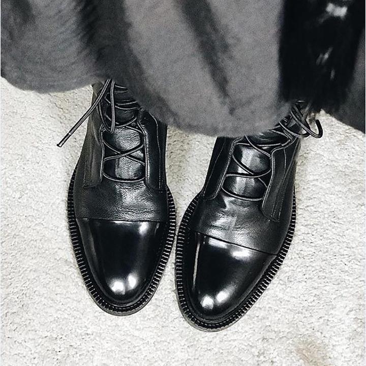 Mireille – Women's British-Style Patent Leather Boots