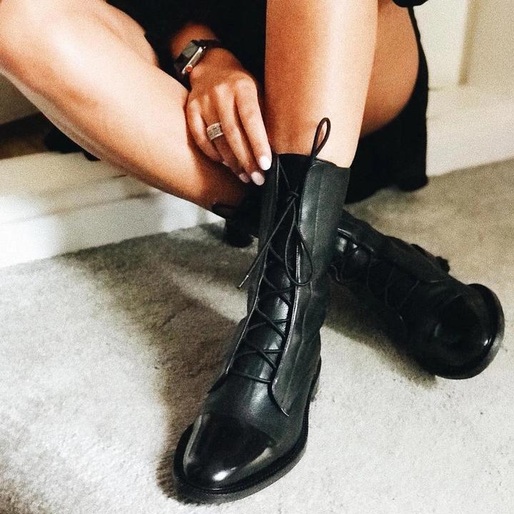 Mireille – Women's British-Style Patent Leather Boots