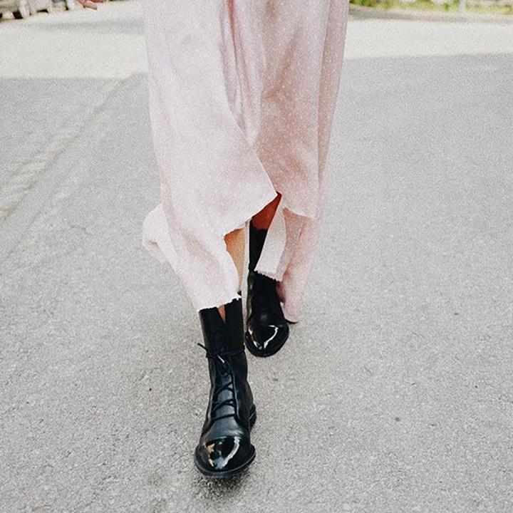 Mireille – Women's British-Style Patent Leather Boots