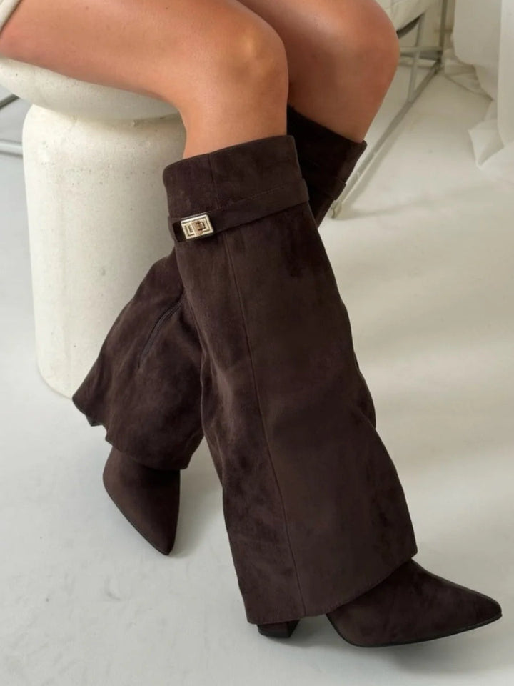 AGATHA™ – Knee-High Flared Top Boots for Women