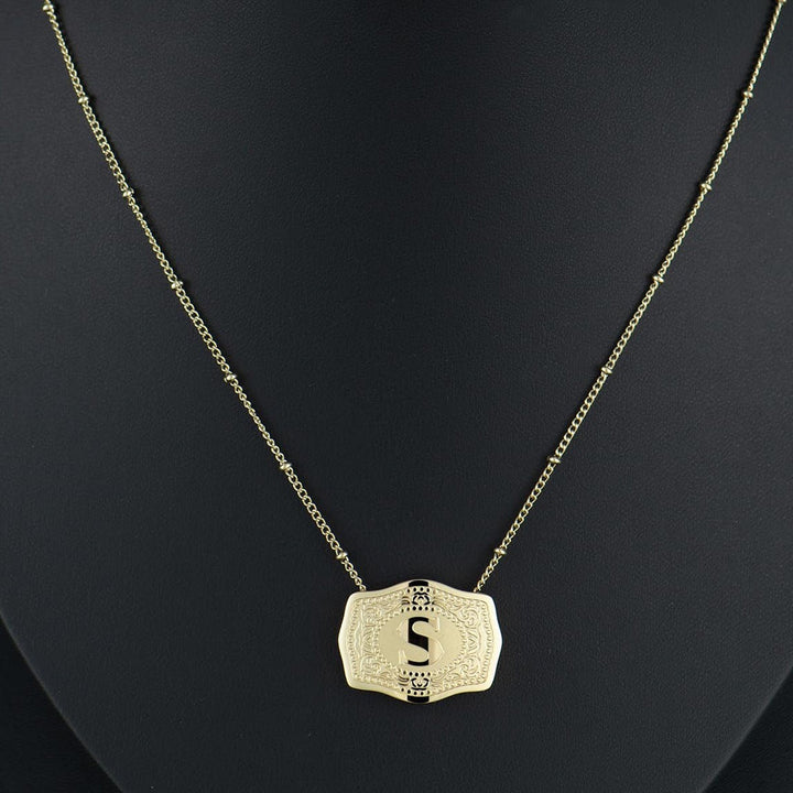 CINDY™ - Sleek Initial Letter Pendant Necklace